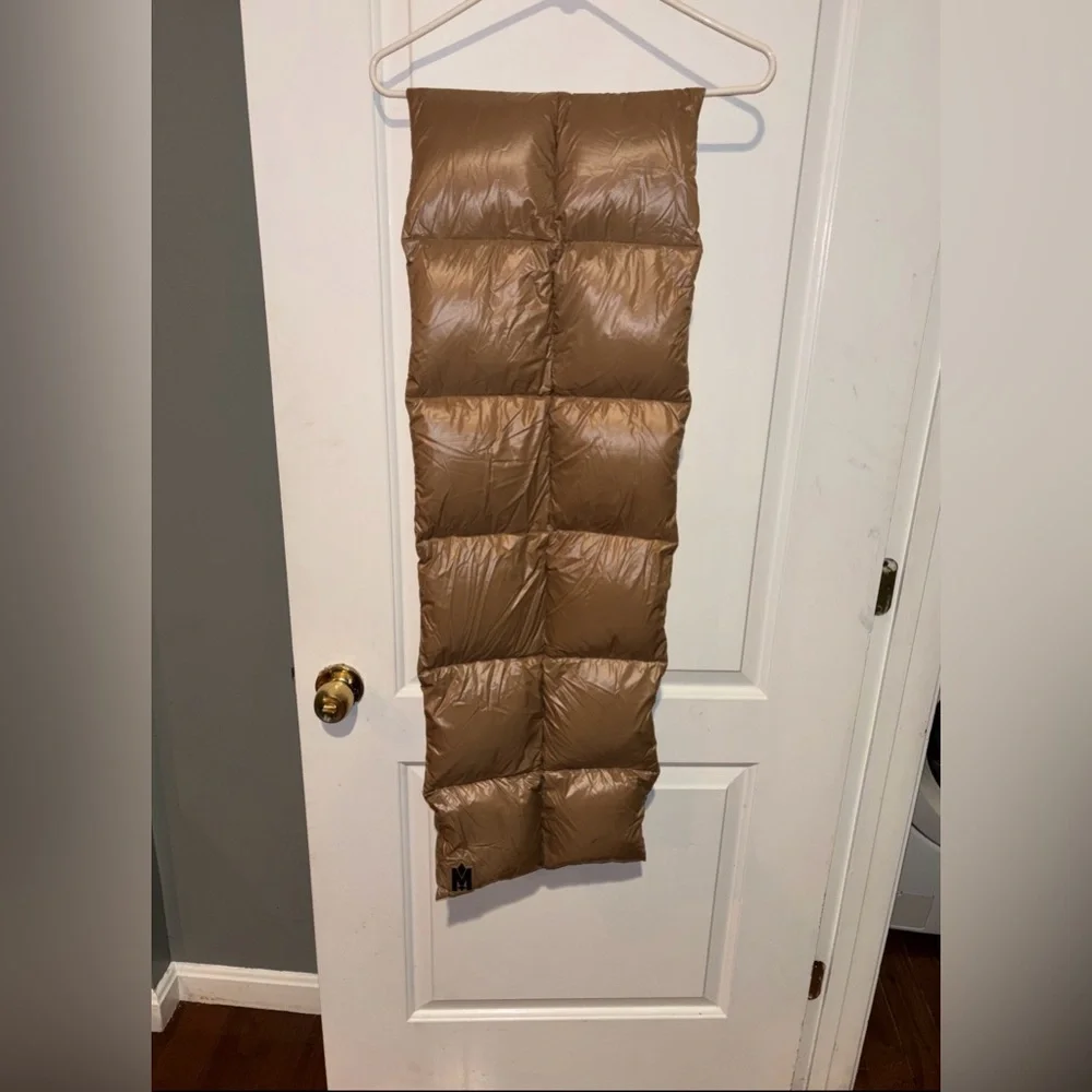 New! MACKAGE River Oversized Quilted Puffer Scarf Caramel Brown 🤎 OS NWT!